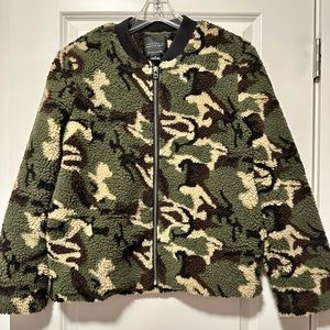 Sanctuary lined camo Sherpa jacket